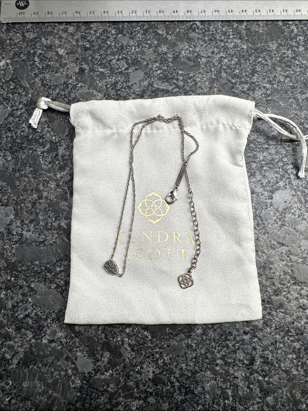 Kendra Scott Dark Silver Elisa Necklace